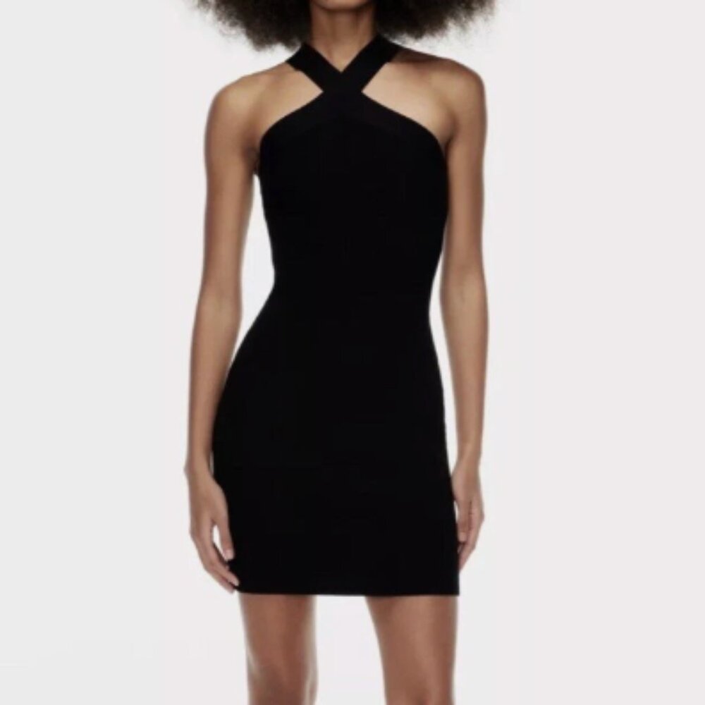 Aritzia Babaton Sculpt Knit Criss Cross Dress (S)